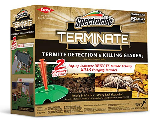 Spectracide Terminate Termite Detection & Killing Stakes, Kills Foraging Termites, Detects Termite Activity, 15 Count