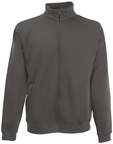 Fruit of the Loom Classic Sweatjacka, färg: grafit, storlek: 2XL