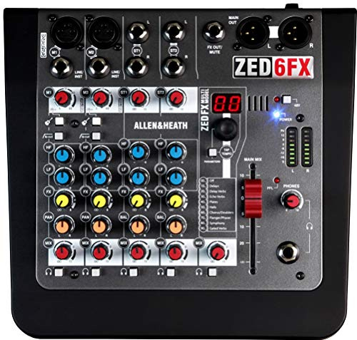 Allen & Heath ZED-6FX - Mixer analogico compatto a 6 ingressi con FX