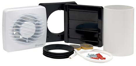 Xpelair DX100T 4 (100mm) Bathroom Extractor Fan with Window or Wall Kit Timer Delay Operation