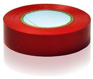 1 Rollo de cinta deportiva 19mm x 20m roja de PVC para fútbol, hockey, rugby