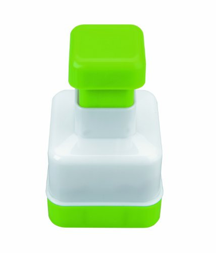 IBILI Clasica Hamburger Maker Set Square, White/Green, 8.5 x 8.5 x 14 cm