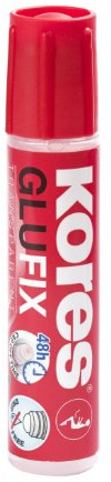 Kores - Colla GluFix, liquida, trasparente, 30 ml, 12 pz
