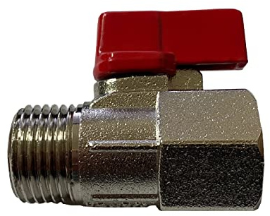 Kippen 5004B - Mini valvola a Sfera in Ottone. Attacco M/F da 1/2