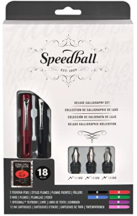 Speedball Art Products 002904 Calligraphy Deluxe Fountain Pen Set