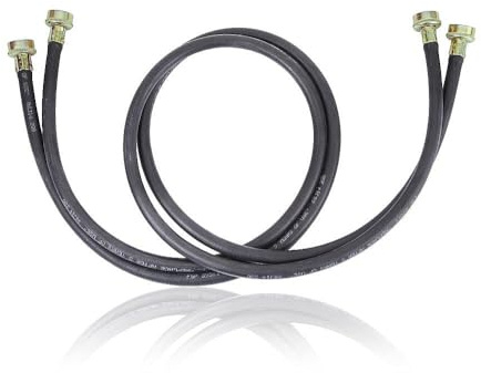 Whirlpool 8212641RP Genuine OEM Fill Hoses For Washers, 5 Feet Black Accessory – Replaces 211053, 3389955, 4319131, 4392905, 4392905R, 661592, 687104, 694044, 694045, PS407504, W10830966