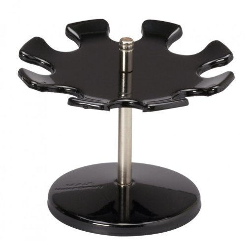 Für 8 Stempel runder Stempelträger, 8- fach Stempelkarussell Sch warz, Sch warz