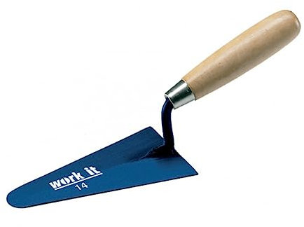 Cazzuola Punta Tonda Con Manico In Legno Verniciato.