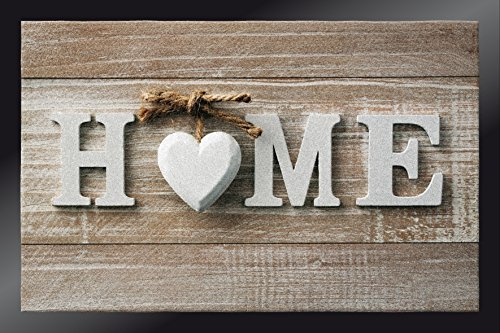 ID Mat 4060 - Adorno de corazón de Fibra de Polipropileno y PVC, Beige, 0,67 x 40 x 60 cm