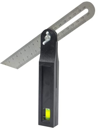 Dapetz ® Adjustable Carpentry Square Bevel Gauge Sliding Hardwood Handle Stainless Steel Blade Ruler T Bevel Angle Finder Craft Bevel Tool for Craftsman Carpenter Architect Engineer Woodworking