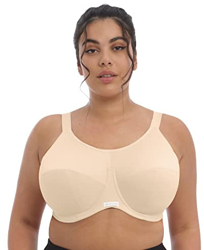 Elomi womens Full Coverage Sport Sports Bra, Beige, 38J