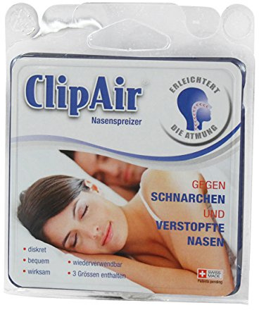 ClipAir Nasenspreizer gegen Schnarchen und verstopfte Nasen Set mit 3 Größen