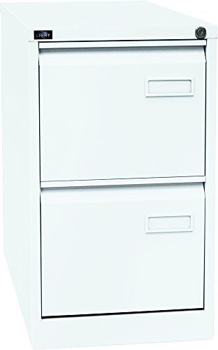 BISLEY Light Hängeregistraturschrank, einbahnig, DIN A4, 2 HR-Schubladen, Metall, 696 Verkehrsweiß, 62.2 x 41.3 x 71.1 cm