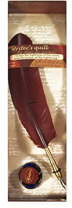 Kit Plume des écrivains Rouge et encrier