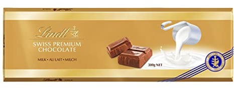 Lindt - Maxi Tablette SWISS PREMIUM CHOCOLATE Lait - Chocolat au Lait, 300g