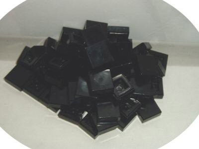 LEGO Bricks 3070b City – Tile (1 x 1 Pins, Pack of 60, Black
