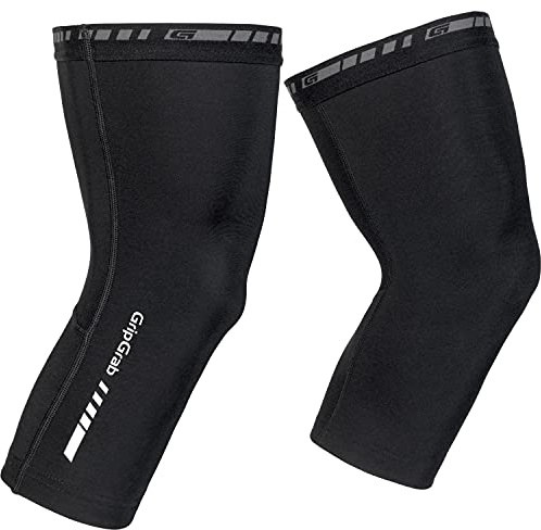 GripGrab Classic Thermal Cycling Knee Warmers Anti-Slip Warm Thermo All-Year Leg Sleeves Elasticated Silicone Grippers