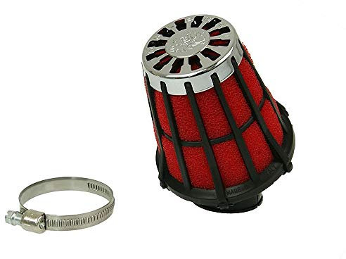 Malossi Racing - Filtro dell'aria a griglia 38 mm, colore: Rosso/Nero