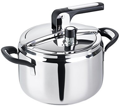 Barazzoni Pentola a pressione Silicon Pro, Acciaio Inox 18/10, Capacità 5,0 lt, ø22cm, Made in Italy.