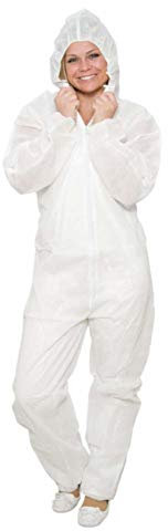 combinaison jetable 10 Gr. M - L - XL - XXL - XXXL- blanc - bleu - vert - de combinaison de protection de combinaisons jetables PP - combinaison de peintre - - BICAP (XL, blanc)