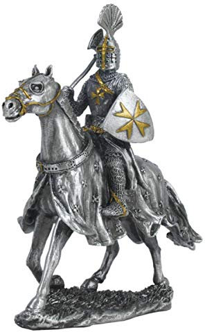 Veronese Zinn-Ritter Malteser auf Pferd Axt und Schild (Zinn)