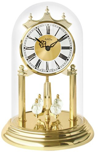 AMS - Orologio al quarzo annuale con campana in vetro