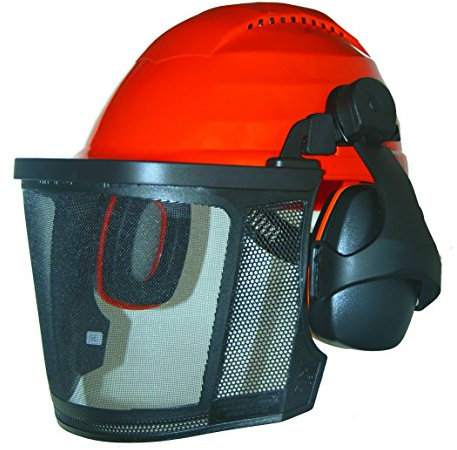 EHNA - Casque Forestier Professionnel Rockman - Tronçonnage & Débroussaillage - Comprend Casque Protection, Casque Anti Bruit 26dB, Visière De Protection Grillagée - Fabriqué En Allemagne