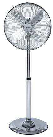 Oypla Electrical 16 Inch 40cm Chrome Metal Pedestal 3 Speed Stand Fan Cooling