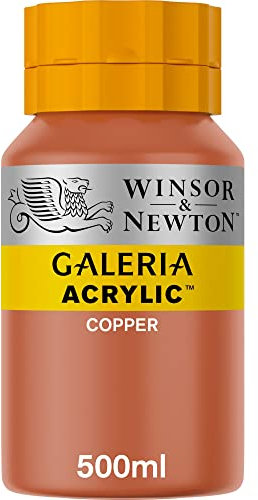 Winsor & Newton 2150214 Galeria Acrylfarbe, hohe Pigmentierung, lichtecht, buttrige Konsistenz, 500 ml Topf - Kupfer