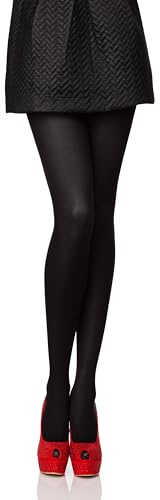 Antie Collant Lisse en Microfibre Vêtements Sexy Femme - 100 DEN (Noir, L (Taille du Fabricant: 4))
