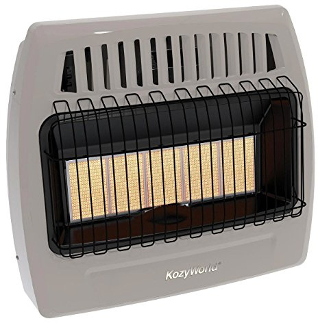 Comfort Glow KWN521 - Natural Gas Infrared Vent Free Wall Heater - 30,000 Btu, 5 Plaque
