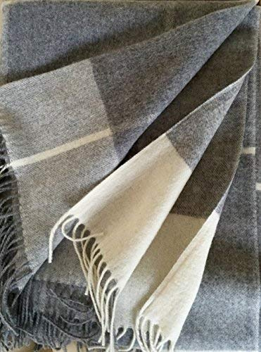 Alpenwolle Plaid, Couverture en Cachemire, überwurfdecke 140 x 200 cm