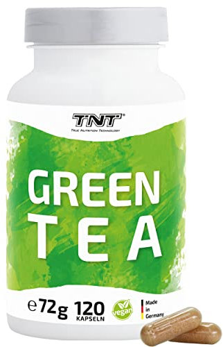 TNT Green Tea (120 Kapseln) • Reiner Grüntee-Extrakt • 600mg EGCG pro Tagesdosis • 98% Polyphenole • Green Tee Kapseln • 100% Vegan