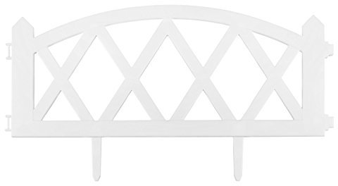 2,3 m Gartenzaun Zierzaun weiss Jägerzaun h-32 cm Zaun Schmuckzaun Beetumrandung 4 Farben