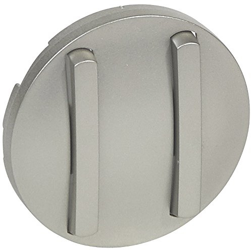 Legrand 065102 Enjoliveur Étroit Céliane pour Double Interrupteur, Poussoir, Finition Titane