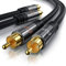 Primewire - Câble audio HQ stéréo RCA de 0,5m - Câble coaxial - 2 x cinch RCA mâle vers 2 x cinch RCA mâle entrée AUX - Connecteurs de précision - Pour amplificateurs, chaînes stéréo, système HiFi