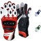 German Wear Motorradhandschuhe Motorrad Biker Handschuhe Lederhandschuhe, Größe:12=XXXL, Farbe:Rot