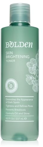 Bolden Skin Brightening Toner for Face - Exfoliating Toner for Oily Skin with AHA Glycolic Acid, Niacinamide & Hyaluronic Acid | Helps Reduce Breakouts, Fade Dark Spots & Refine Pores | 8.0 Fl Oz