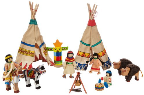 TOYS pure Indianerlager, 4 Biegepuppen