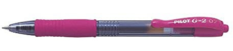 Pilot G207 0.7mm Fine Gel Rollerball Pen (Pack of 12) - Pink