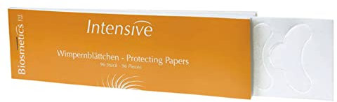 Biosmetics Wimpernblättchen ungewachst, Farbschutz zum Wimpernfärben, 96 Stück