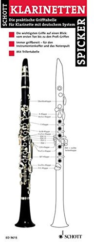 Klarinetten-Spicker: Die praktische Grifftabelle für Klarinette mit deutschem System. Klarinette.