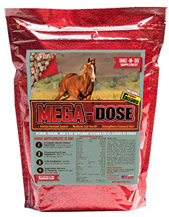 Mega Dose 10 lb, Equine Vitamin Mineral with a Full Serving of Horse Guard Supplement & Hoof Guard