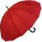 iX-brella Long - hochwertiger Stockschirm 16-teilig mit Automatik - sturmsicher - rot