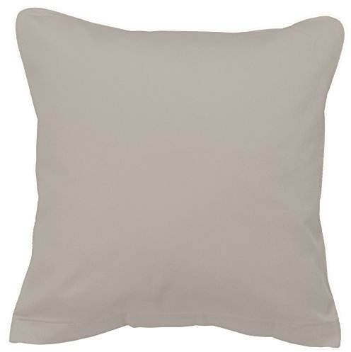 fleuresse B09100 Fb. 9021 Colours Uni-Mako-Satin-Kissenbezug mit Biese, 40 x 40 cm, silber