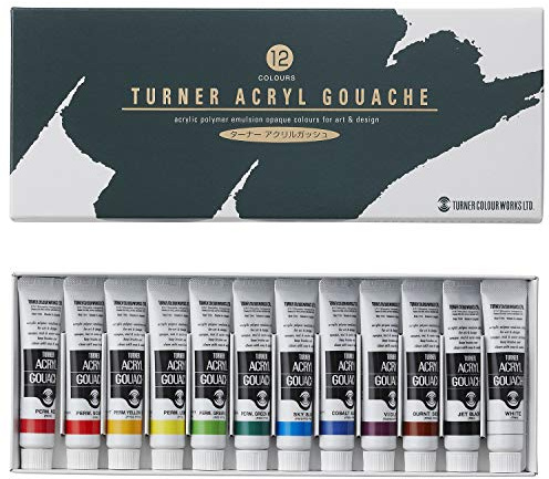 Turner akryl gouache 12 färger set skola (japansk import)