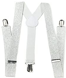 Glitter Suspender for Mens&womens Clip-on Sexy Elastic Y-shape Adjustable Braces