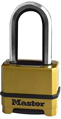 MASTER LOCK High Security Padlock, Security Level 9/10, Outdoor, Combination, Zinc, Weatherproof, XLong Shackle