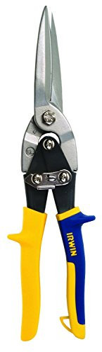 IRWIN 10504314N - Tijera corta chapa corte largo 304, curvas rectilíneas y amplias