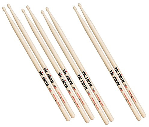 Vic Firth P5A.3-5A.1 American Classic Wood Tip Drumsticks (Pack of 4)